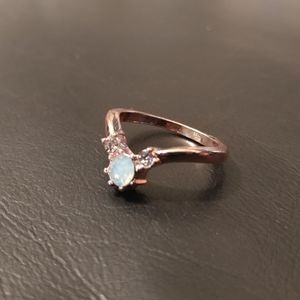 *Sold* Fire opal & rose gold ring